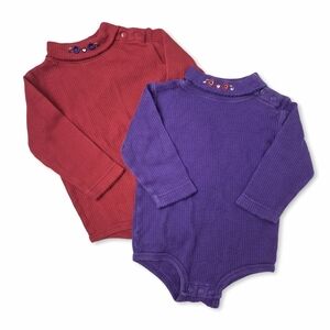 Vintage 90s McKids Floral Embroidered Bodysuit Set - 18M